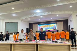 Sebanyak 14 tersangka pengedar narkotika di tangkap Polres Batanghari