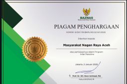 Baznas RI serahkan penghargaan untuk masyarakat Nagan Raya, ini prestasinya