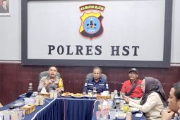 Polres HST dan wartawan bahas Kamtibmas jelang Ramadhan