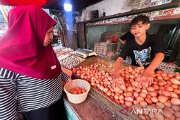 Kamis ini, harga telur ayam Rp30.000/kg dan bawang merah Rp35.850/kg