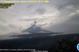 Gunung Semeru erupsi beberapa kali, tinggi letusan hingga 1 km