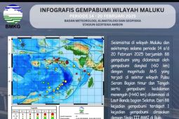 BMKG catat 88 kejadian gempa bumi di wilayah Maluku selama sepekan
