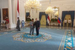 Prabowo sambut Sekretaris Dewan Keamanan Rusia di Istana Merdeka