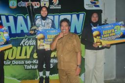 Desa Lalang Jaya dan Buding juara voli liga desa se-Belitung Timur