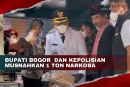 Bupati Bogor dan Kepolisian musnahkan satu ton narkoba