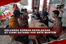 Keluarga korban kecelakaan GT Ciawi datangi pos ante mortem