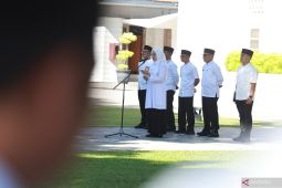 Bupati dan Wabup Banyuwangi apel perdana usai ikuti retret