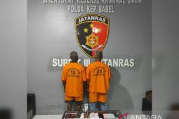 Polda Babel amankan dua pria saat pengungkapan praktik judi togel di Bangka
