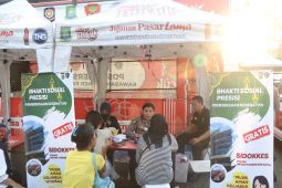 Polres Metro Tangerang gelar pemeriksaan kesehatan gratis di Pasar Lama