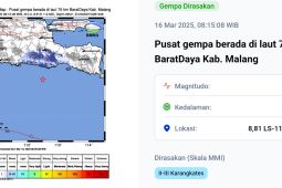 Gempa M 4,5 di Malang karena aktivitas zona subduksi