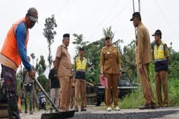 Bupati Gunungkidul meninjau rehabilitasi ruas jalan Pindul dukung wisata