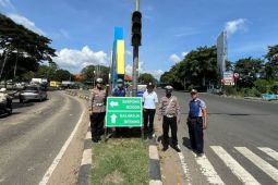Dishub Kota Tangerang sudah pasang rambu petunjuk jalan di jalur mudik