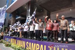 34 bus diberangkatkan untuk mudik bareng lintas empat kementerian