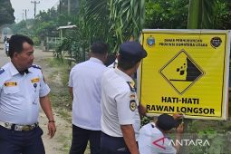 Dishub Sumut pasang rambu  peringatan 147 titik rawan mudik Lebaran
