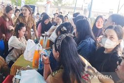 Warga Gunung Mas antusias belanja di Gerakan Pangan Murah