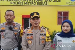 Kondisi arus mudik Lebaran di Pantura Kabupaten Bekasi terpantau lancar