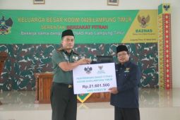 Kodim 0429/Lamtim salurkan zakat fitrah melalui Baznas Lamtim