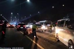 Contraflow arah Cikampek Jalan Tol Jakarta-Cikampek diperpanjang dari KM 47 s.d KM 70