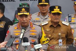 Kepala Polri cek pelayanan di Gerbang Tol Kalikangkung Semarang