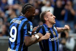 Taklukkan Udinese 2-1, Inter Milan kokoh di puncak klasemen Liga Italia