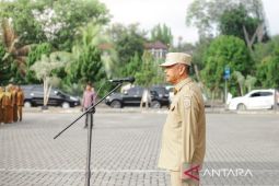 Apel perdana pasca lebaran, Bupati Saipullah tekankan pentingnya disiplin waktu