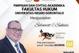 Fakultas Hukum UNG raih Quartile dua jurnal terindeks Scopus