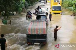 Banjir di Musi Banyuasin rendam jalan lintas Palembang - Jambi