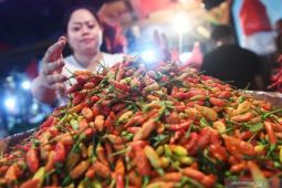 Harga Cabai rawit hari ini Rp80.431per kilogram dan daging ayam Rp35.802 per kilogram