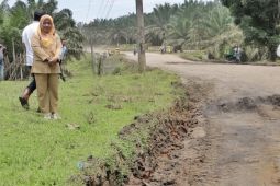 Bupati Simalungun tinjau perbaiki jalan penghubung  Dolok Ilir - Laras