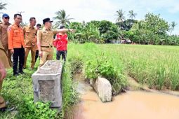 Bupati Lampung Selatan serahkan bantuan ke warga terdampak banjir di Desa Merak Belantung