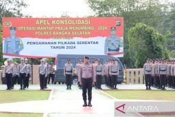 Polres Bangka Selatan gelar apel konsolidasi Operasi Mantap Praja Menumbing 2024
