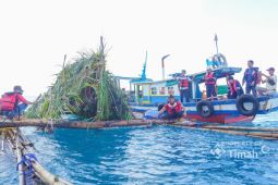 PT Timah - Nelayan Matras tenggelamkan rumah ikan buatan