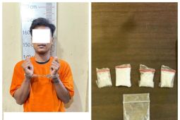 Polres Langkat tangkap seorang warga Desa Air Hitam Gebang bawa sabu-sabu