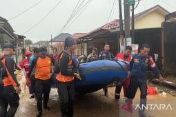 SAR Jambi dan  Damkartan evakuasi lansia korban banjir