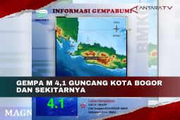 Gempa M 4,1 guncang Kota Bogor dan sekitarnya