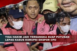 Tiga hakim jadi tersangka suap putusan lepas kasus korupsi ekspor CPO