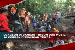 Longsor di Cangar timbun dua mobil, 10 korban ditemukan tewas