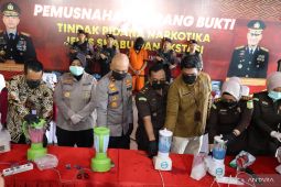 Polda Babel musnahkan sabu dan ekstasi senilai Rp6,41 miliar