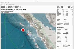 Info gempa hari ini baru saja M5,4 guncang Nias dari zona megathrust Mentawai