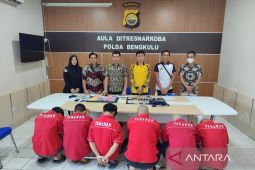 Polda Bengkulu tangkap enam tersangka kasus sabu