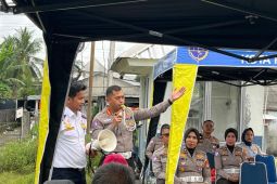 Ditlantas Polda Babel berikan pelatihan dan pembinaan kepada puluhan Jukirdi Pangkalpinang