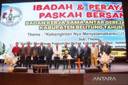 Wabup Belitung hadiri ibadah Paskah bersama sebagai momentum jaga kerukunan