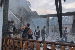 Satu villa di Bukit Lawang Bahorok Langkat musnah terbakar