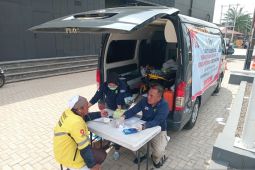 Dokkes Polda Jambi gelar layanan kesehatan gratis untuk pengemudi ojek online
