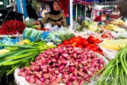 Harga pangan Jumat ini, bawang merah Rp39.272/kg dan cabai rawit Rp48.642/kg