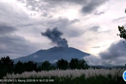 Tinggi erupsi Gunung Raung capai 1.500 meter