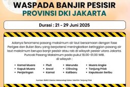 BPBD meminta warga pesisir Jakarta dapat antisipasi potensi banjir rob