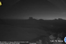 Gunung Raung kembali erupsi malam ini