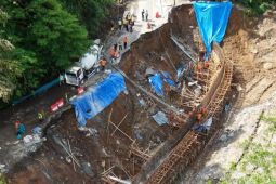 BPJN Lampung pasang "retaining wall" untuk tangani longsor lintas Liwa-Krui