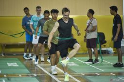Pebulu tangkis Rusia latihan perdana di Pelatnas PBSI Cipayung